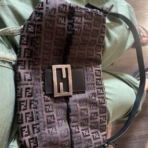 Fendi Black and Brown Belt Bag